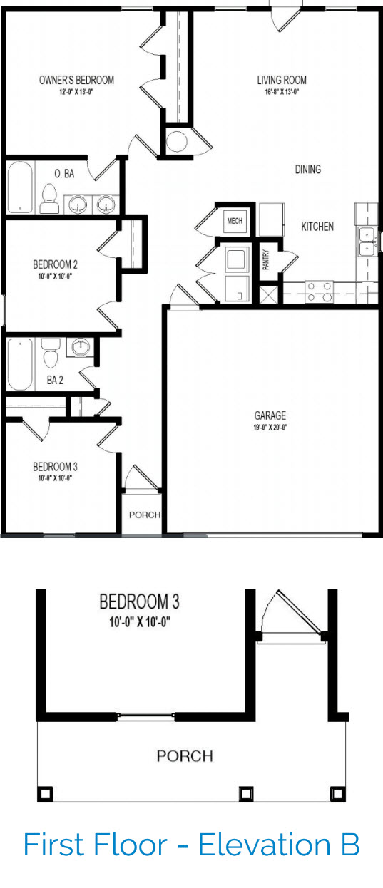 Wade Jurney Homes Floor Plans 1400+ square feet 2000